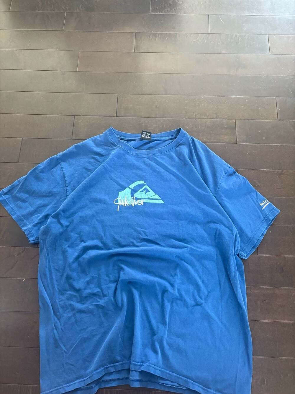Quiksilver Vintage Blue Big Logo Surf T-Shirt
